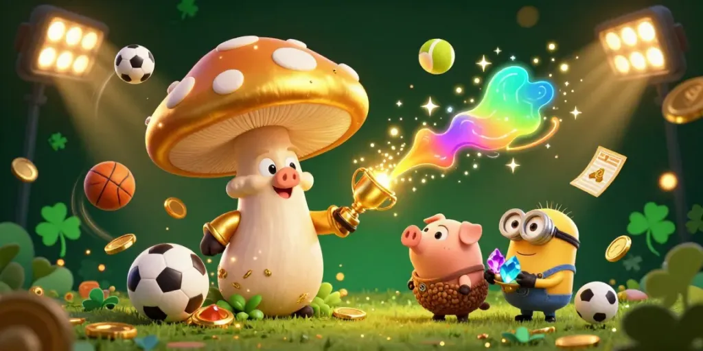 Experience thrilling gameplay at mv66 with a dynamic scene of magical characters and sports elements.