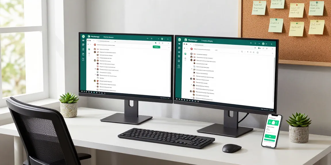 Seamless user experience of WhatsApp網頁版 on a modern desktop setup, enhancing professional communication.
