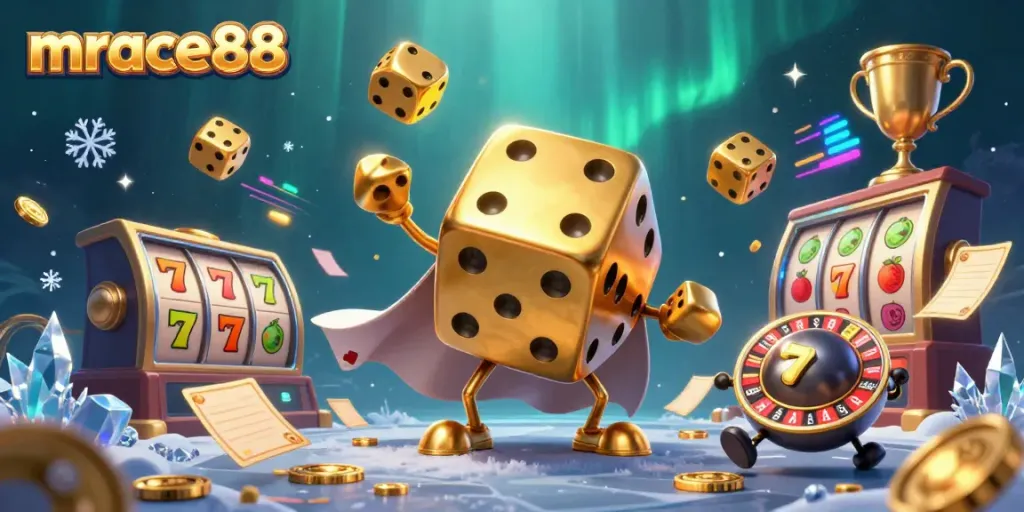 Experience thrilling gameplay at mrace88 with vibrant, lively 3D casino elements illustrating slots.