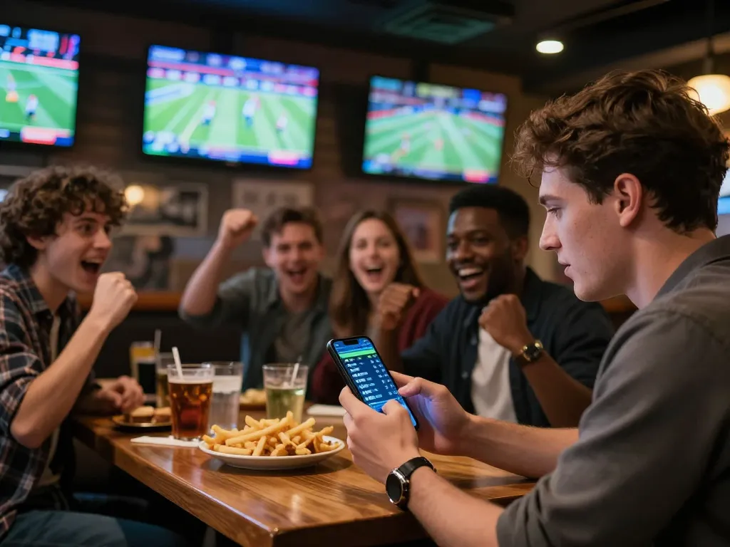 Kèo nhà cái hôm nay in action as bettors analyze live sports odds on their phones.