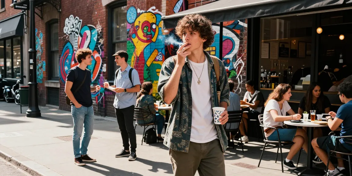 rokok88 lifestyle in urban setting with friends enjoying summer vibes