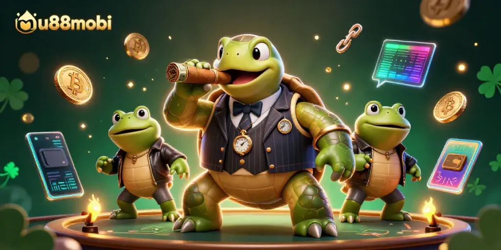 Engage in thrilling gameplay at mu88mobi while enjoying vibrant casino-style artwork.