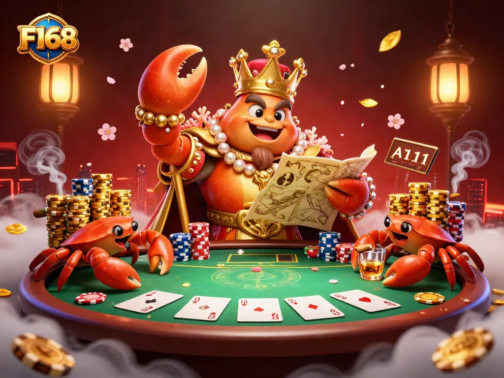 Experience thrilling gambling action in F168's vibrant casino scene with engaging characters and rich details.