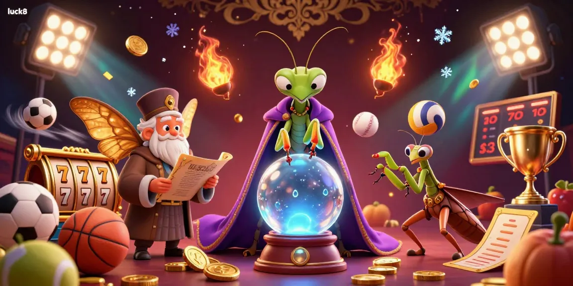 Engage in luck8's thrilling casino atmosphere with vibrant characters, slot reels, and dynamic sports betting elements.