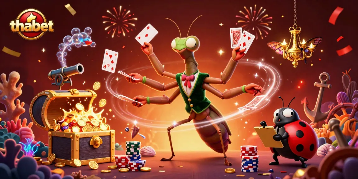 Experience thrilling wins at thabet with a dynamic casino illustration featuring vibrant games and colorful characters.